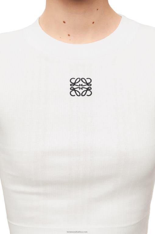 Loewe Women Cropped top in cotton 206XF897 White