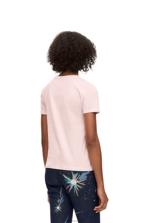 Loewe Women Heen T-shirt in cotton 206XF832 Chalk