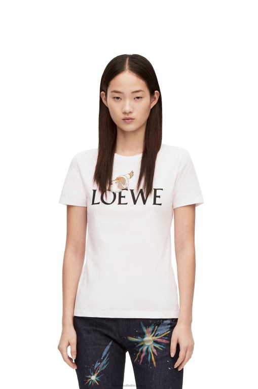 Loewe Women Heen T-shirt in cotton 206XF833 White
