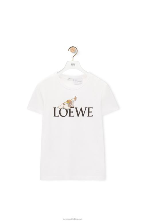 Loewe Women Heen T-shirt in cotton 206XF833 White
