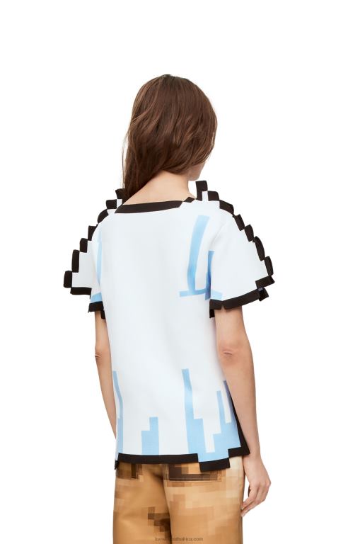 Loewe Women Pixelated top in technical knit 206XF879 White