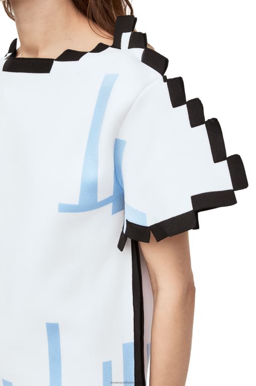 Loewe Women Pixelated top in technical knit 206XF879 White