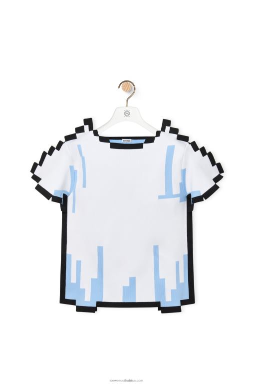 Loewe Women Pixelated top in technical knit 206XF879 White