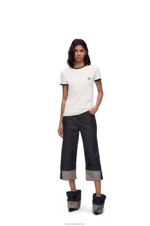 Loewe Women Slim fit T-shirt fit in cotton 206XF797 White