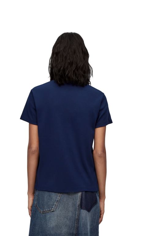 Loewe Women T-shirt in cotton 206XF837 Deep Blue