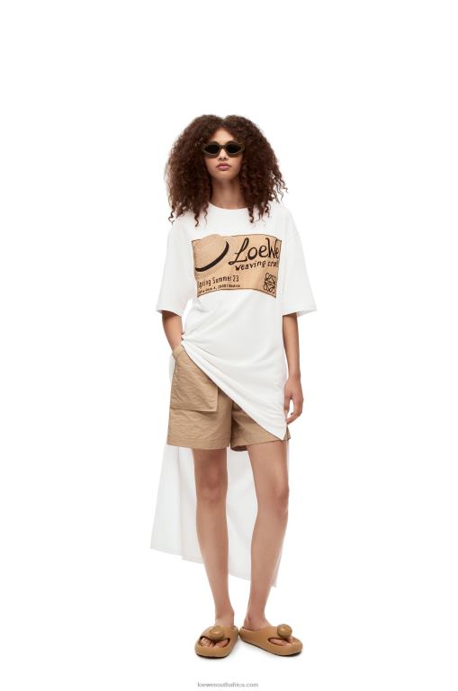 Loewe Women hat T-shirt dress in cotton 206XF791 White