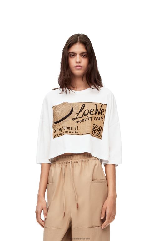 Loewe Women hat T-shirt in cotton 206XF792 White