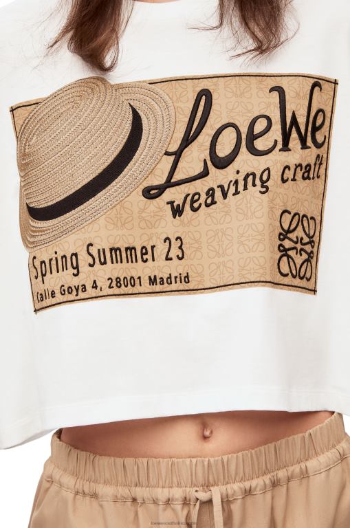 Loewe Women hat T-shirt in cotton 206XF792 White