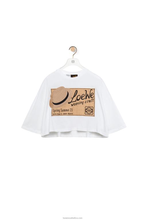 Loewe Women hat T-shirt in cotton 206XF792 White