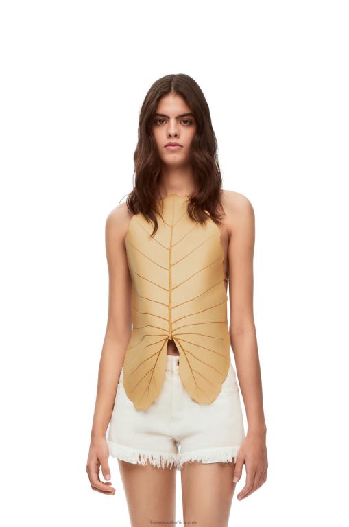 Loewe Women Alocasia Leaf top 206XF861 Beige