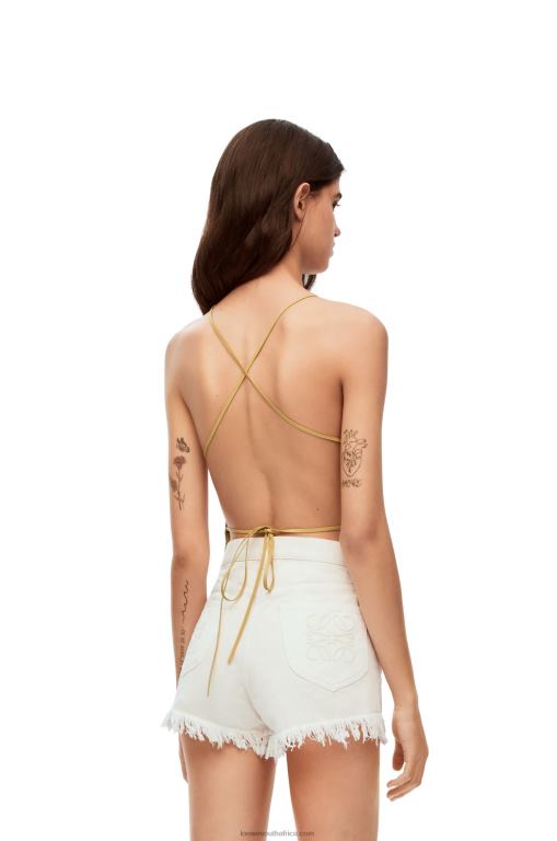 Loewe Women Alocasia Leaf top 206XF861 Beige