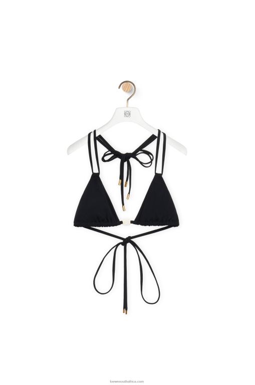 Loewe Women Anagram bikini top in technical jersey 206XF948 Black