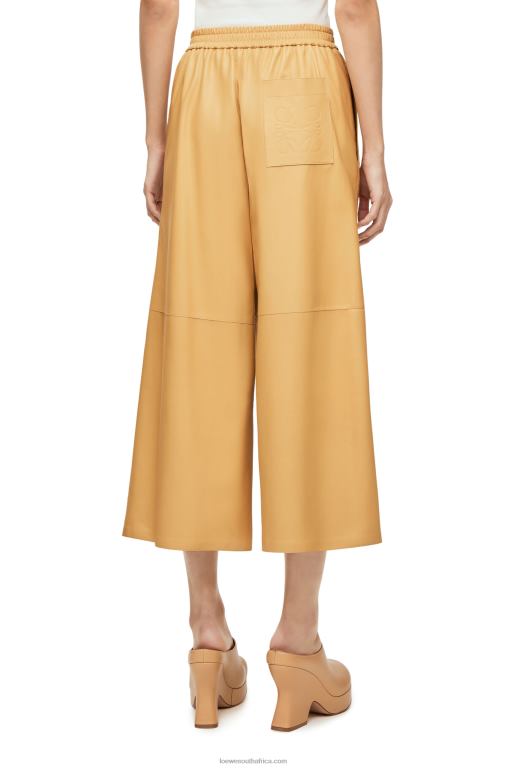 Loewe Women Cropped trousers in nappa 206XF1113 Sand/Butter