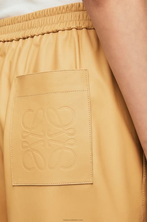 Loewe Women Cropped trousers in nappa 206XF1113 Sand/Butter