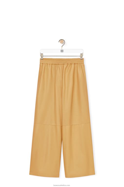 Loewe Women Cropped trousers in nappa 206XF1113 Sand/Butter