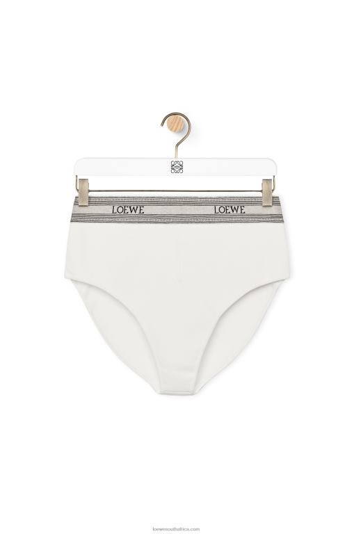 Loewe Women Knit briefs in viscose 206XF965 White