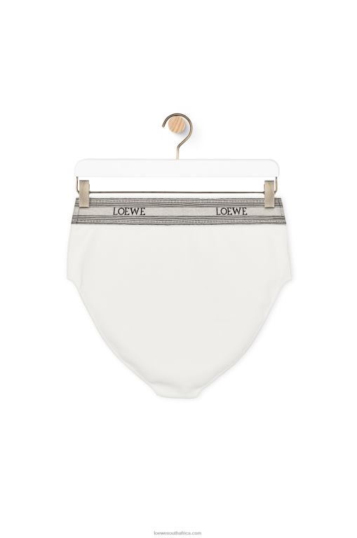 Loewe Women Knit briefs in viscose 206XF965 White