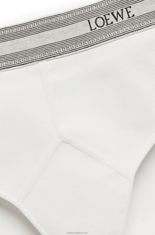 Loewe Women Knit briefs in viscose 206XF965 White