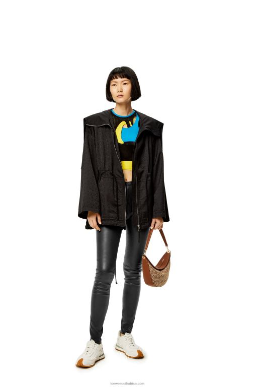 Loewe Women Leggings in nappa lambskin 206XF1145 Black
