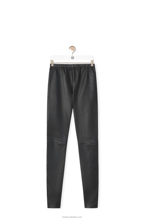 Loewe Women Leggings in nappa lambskin 206XF1145 Black