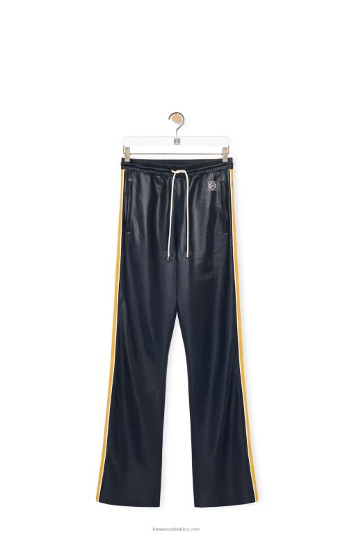 Loewe Women Tracksuit trousers in nappa 206XF1118 Navy/Yellow