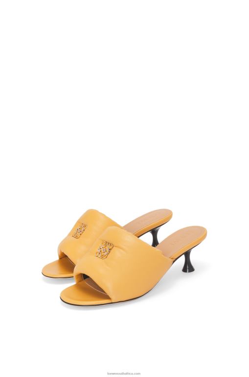 Loewe Women Anagram padded mule in lambskin 206XF753 Desert