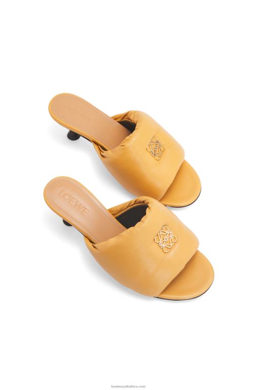 Loewe Women Anagram padded mule in lambskin 206XF753 Desert