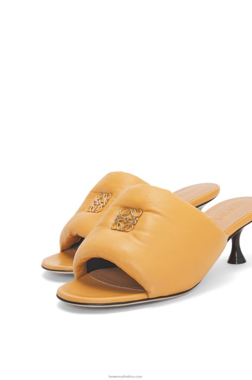 Loewe Women Anagram padded mule in lambskin 206XF753 Desert