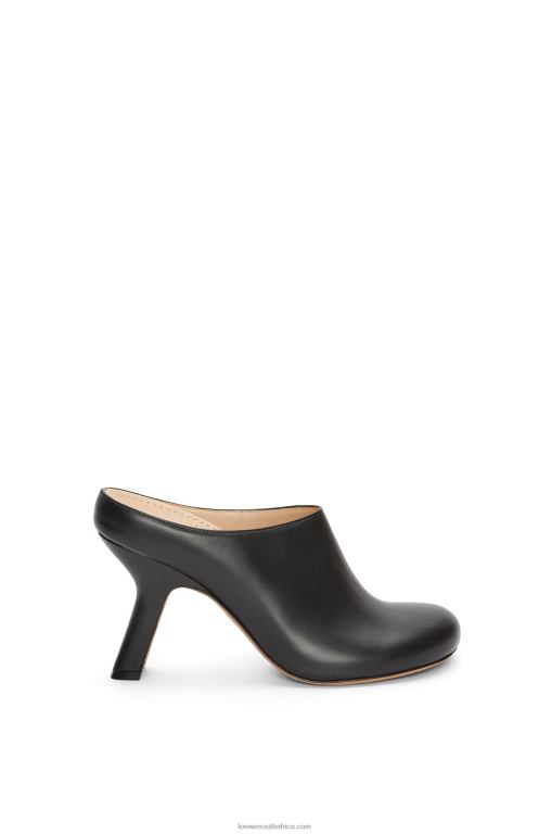 Loewe Women Terra heel clog in calfskin 206XF740 Black