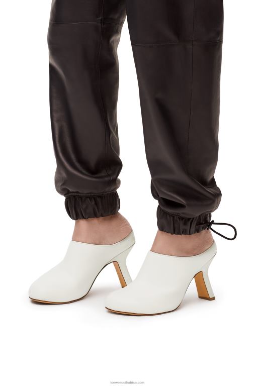 Loewe Women Terra heel clog in calfskin 206XF742 White