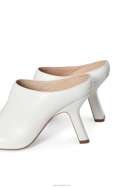 Loewe Women Terra heel clog in calfskin 206XF742 White