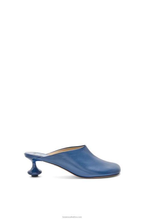 Loewe Women Toy mule in goatskin 206XF724 Raw Denim