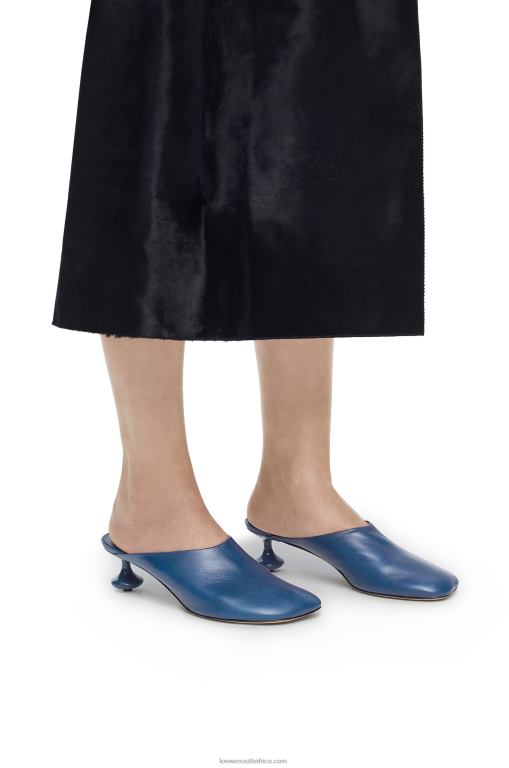 Loewe Women Toy mule in goatskin 206XF724 Raw Denim