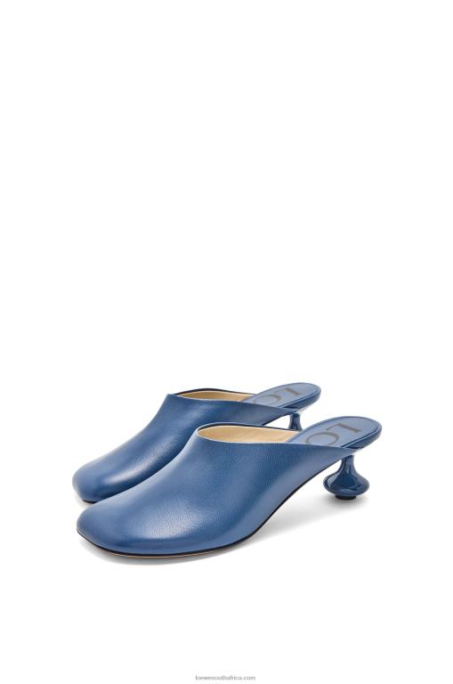 Loewe Women Toy mule in goatskin 206XF724 Raw Denim
