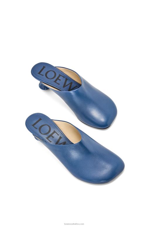 Loewe Women Toy mule in goatskin 206XF724 Raw Denim
