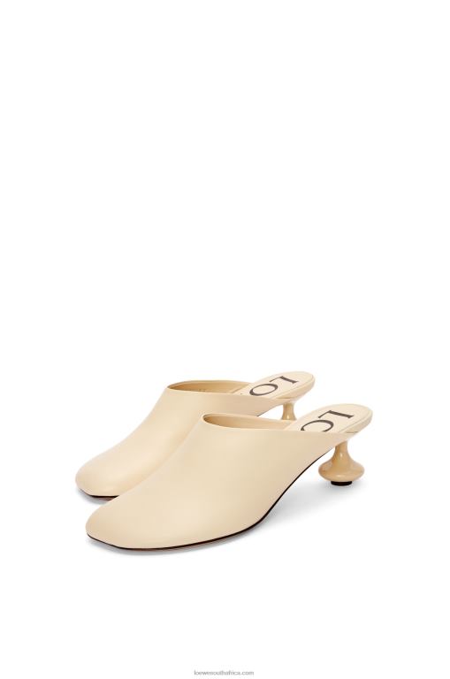 Loewe Women Toy mule in goatskin 206XF725 Oat Milk