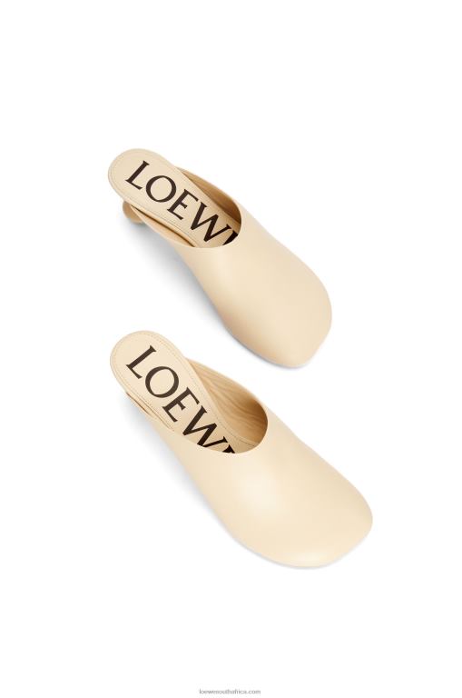 Loewe Women Toy mule in goatskin 206XF725 Oat Milk