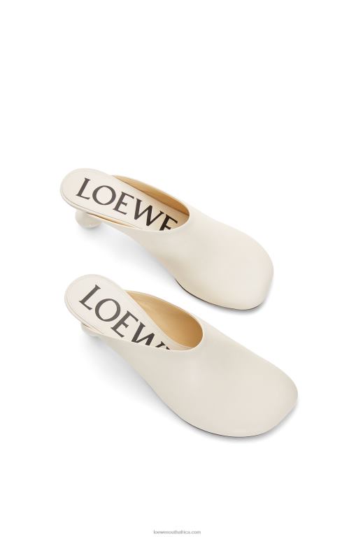 Loewe Women Toy mule in goatskin 206XF737 White