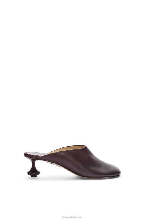 Loewe Women Toy mule in goatskin 206XF738 Burgundy