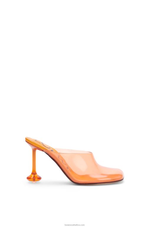 Loewe Women Toy mule in transparent material 206XF766 Transparent Orange