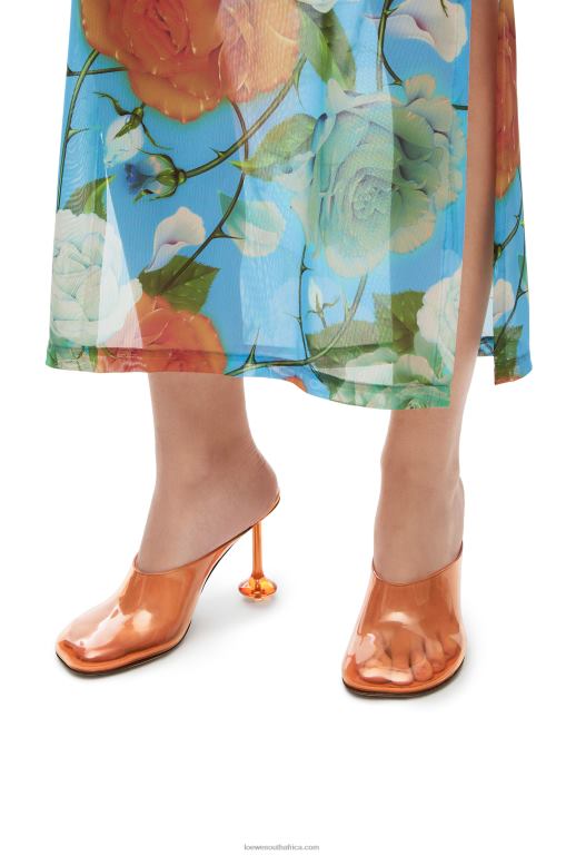 Loewe Women Toy mule in transparent material 206XF766 Transparent Orange