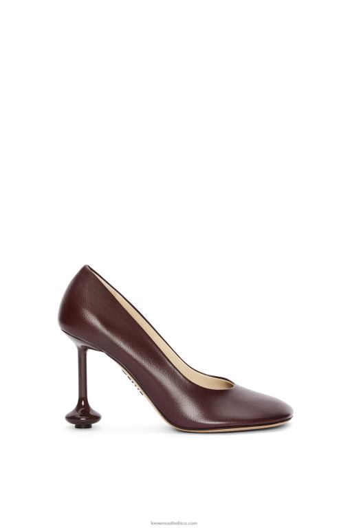 Loewe Women Toy pump in goatskin 206XF730 Burgundy