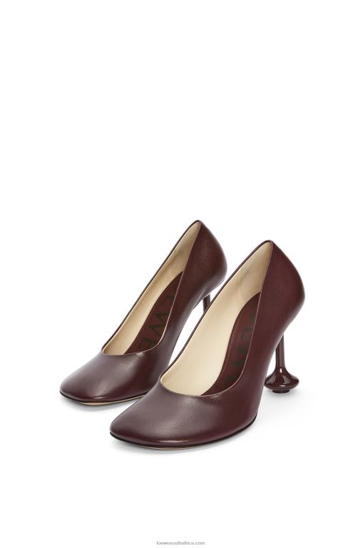 Loewe Women Toy pump in goatskin 206XF730 Burgundy