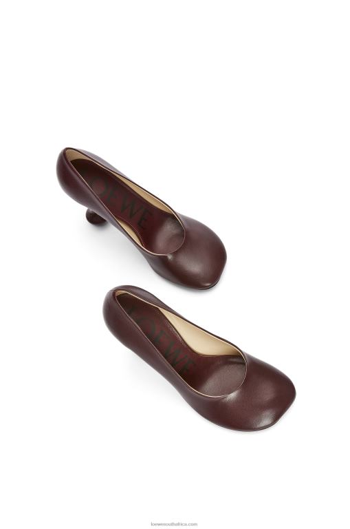 Loewe Women Toy pump in goatskin 206XF730 Burgundy