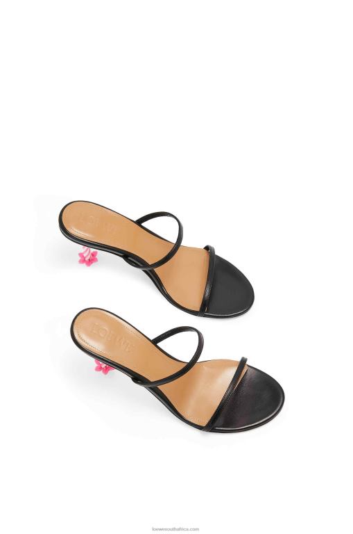 Loewe Women Birthday candle sandal in goatskin 206XF712 Black