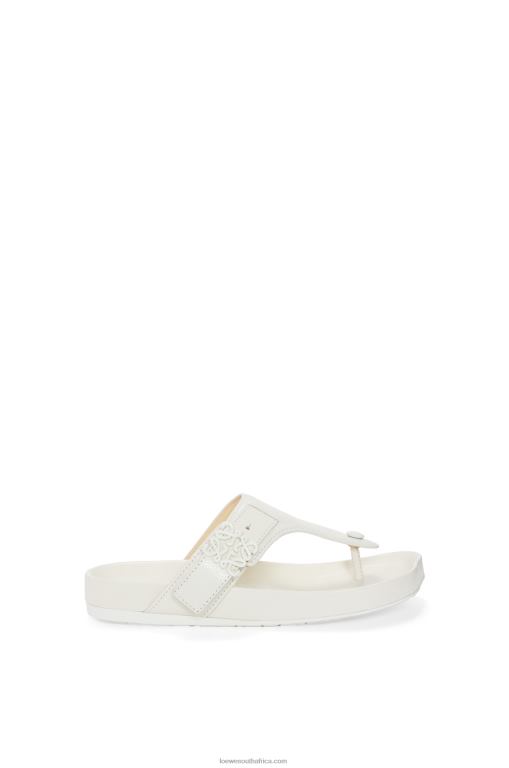 Loewe Women Ease toe post sandal in goatskin 206XF679 White
