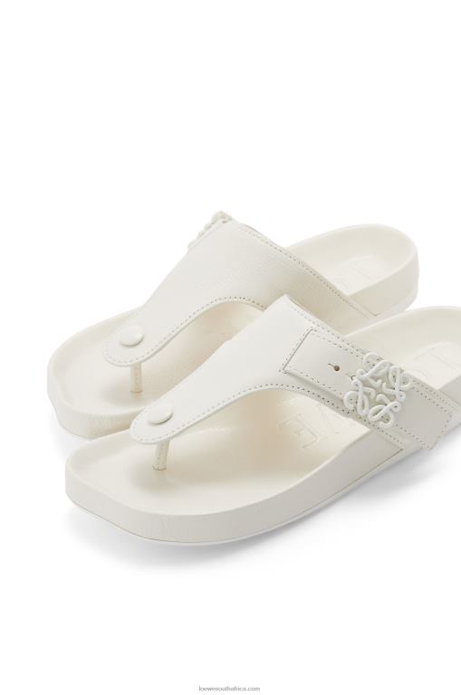Loewe Women Ease toe post sandal in goatskin 206XF679 White