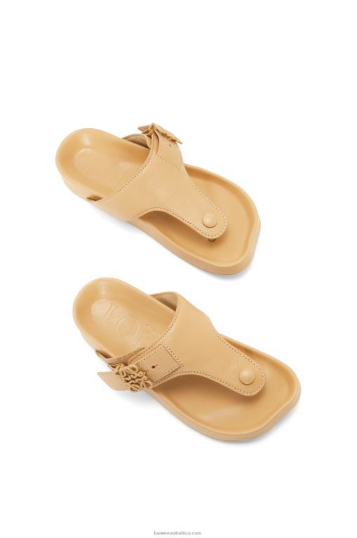 Loewe Women Ease toe post sandal in goatskin 206XF683 Medium Concealer