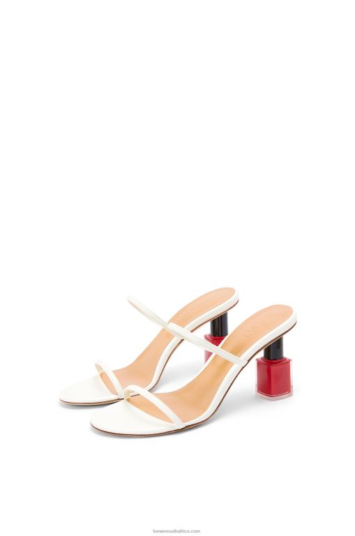 Loewe Women Nail polish sandal in goatskin 206XF710 White