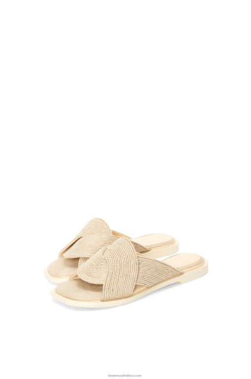 Loewe Women Petal slide in jute 206XF698 Natural